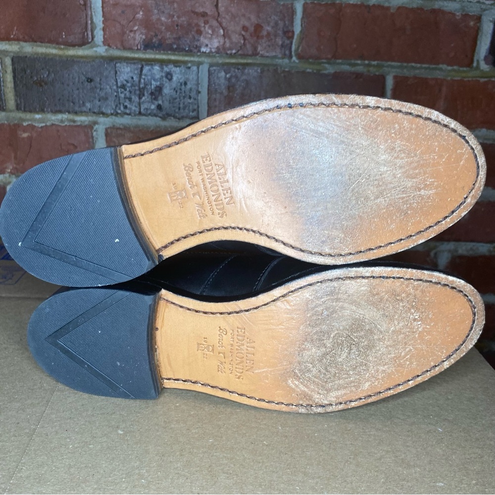 ALLEN EDMONDS Randolph Black Leather Sz 6 Mens Penny Loafers - Picture 12 of 12